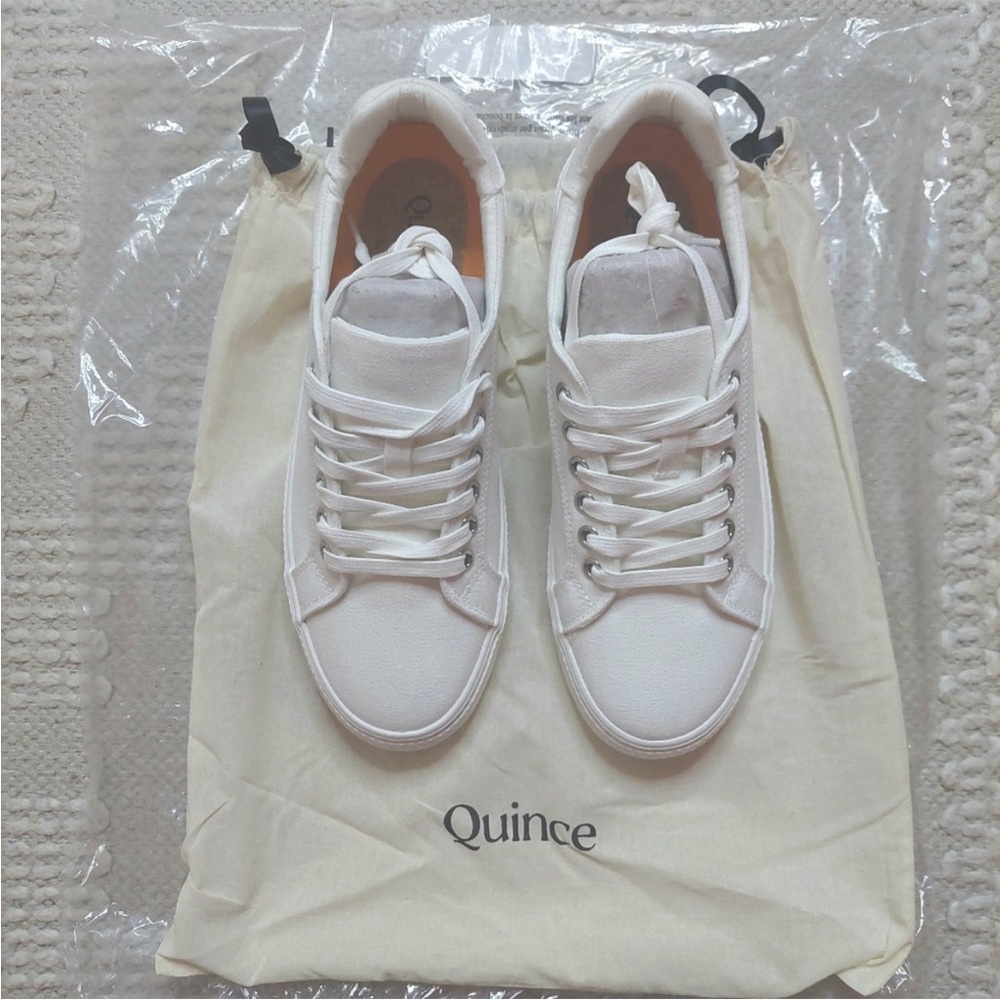 Quince Off-White Eco organic cotton Women's Sneakers - Picture 9 of 11